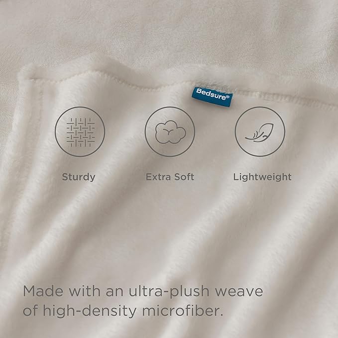 Bedsure Fleece Blanket King Size Linen - 280GSM Soft Lightweight Plush Cozy Blankets for Bed, Sofa, Couch, Travel, Camping-StrideForce Fitness