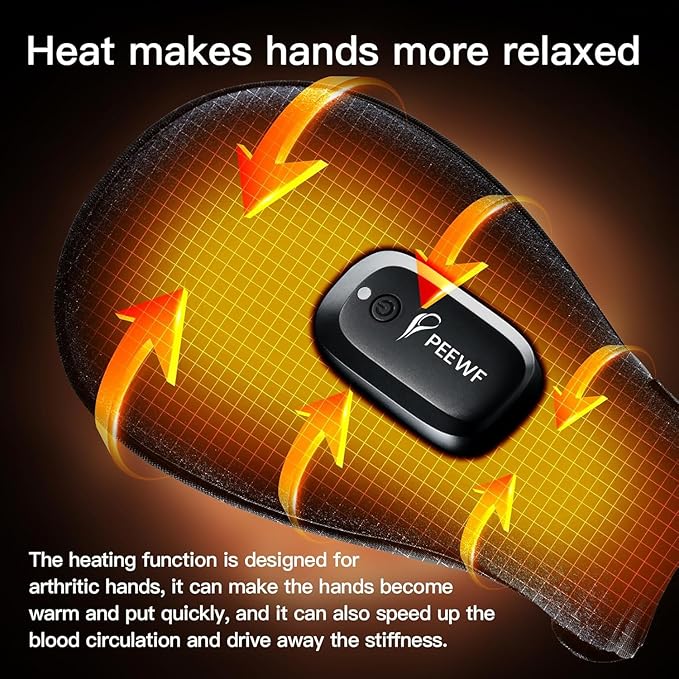 Wireless Red Light Therapy Glove for Hands – 660nm & 850nm Near-Infrared | Pain Relief for Arthritis, Carpal Tunnel, Sore Muscles | 30 LEDs + Built-in Gentle Heating Wires | Breathable | Auto Shut-Off-StrideForce Fitness
