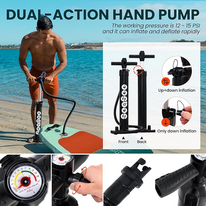 Inflatable Stand Up Paddle Board with Sup Board Accessories, Durable, Lightweight,Wide Stable Design,Wide Non-Slip Deck, Non-Slip Comfort Deck Pink Paddle Board for Women & Girls-StrideForce Fitness