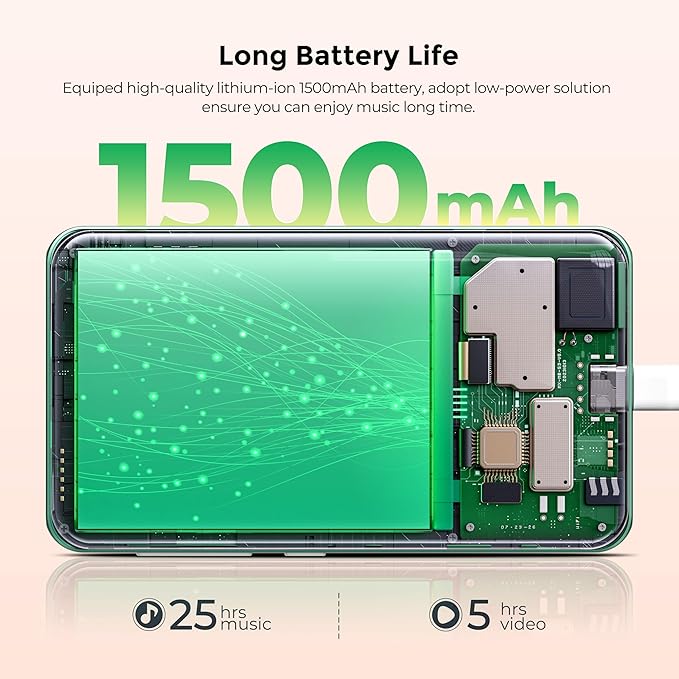 160GB MP3 Player with Bluetooth and WiFi, innioasis Music Player with Spotify,Pandora,Amazon Music,4" Touch Screen Android MP4 MP3 Player for Kids with Libby,Audible,Spotify Kids (White+ Green)-StrideForce Fitness