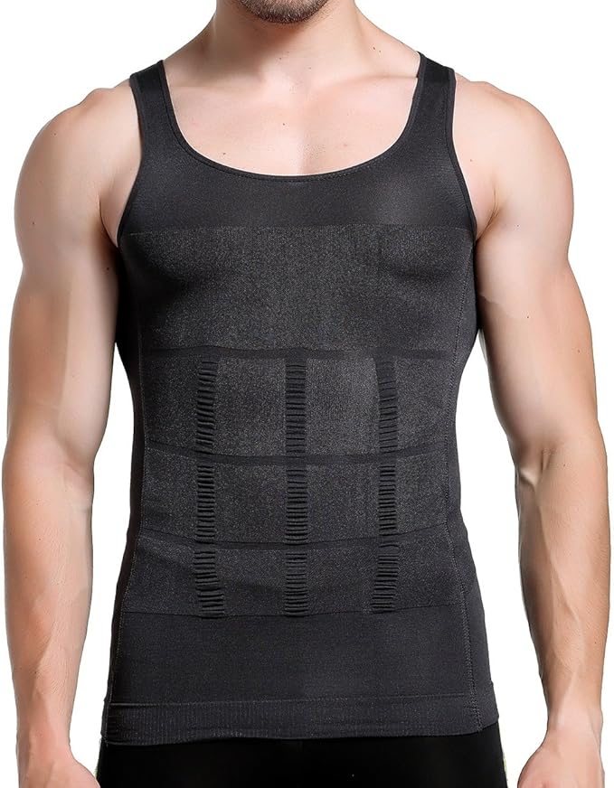 GKVK Mens Slimming Body Shaper Vest Shirt Abs Abdomen Slim-StrideForce Fitness