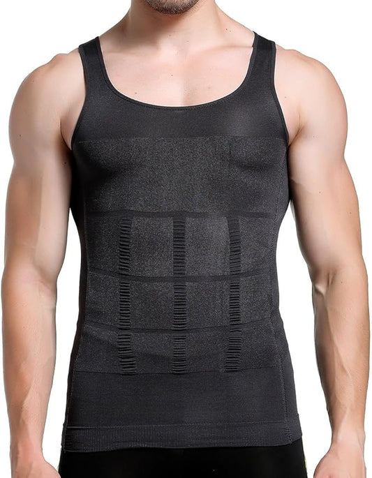 GKVK Mens Slimming Body Shaper Vest Shirt Abs Abdomen Slim-StrideForce Fitness
