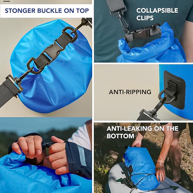 Unigear Dry Bag Waterproof, 2L/5L/10L/20L/30L/40L Floating and Lightweight Bags for Kayaking, Boating, Fishing, Swimming and Camping with Waterproof Phone Case-StrideForce Fitness