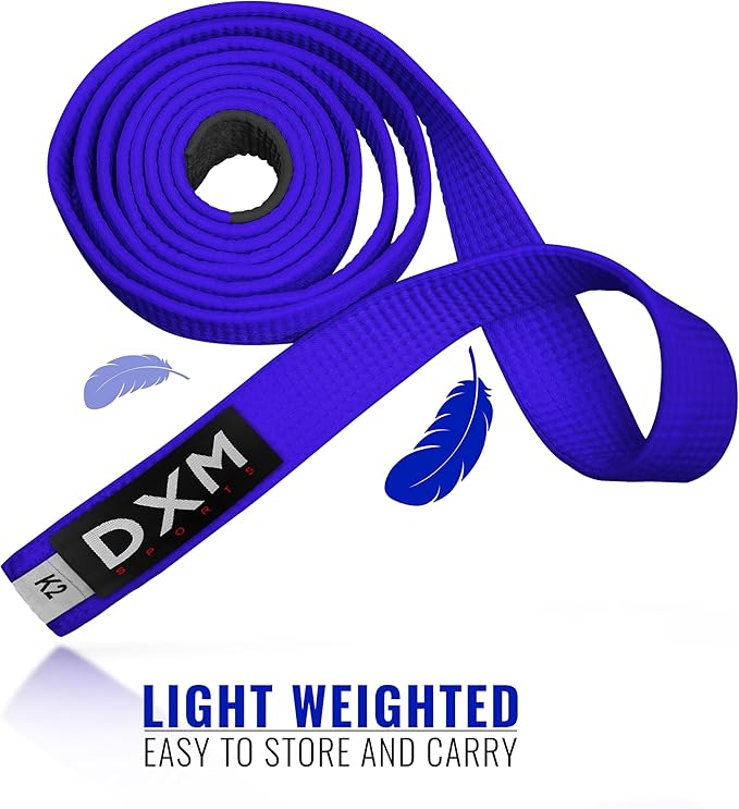 DXM SPORTS BJJ Jiu Jitsu Belt - Taekwondo Karate Belt - Martial Arts Uniform Ranking Judo Belt Double Stitched for Kids Adult-StrideForce Fitness