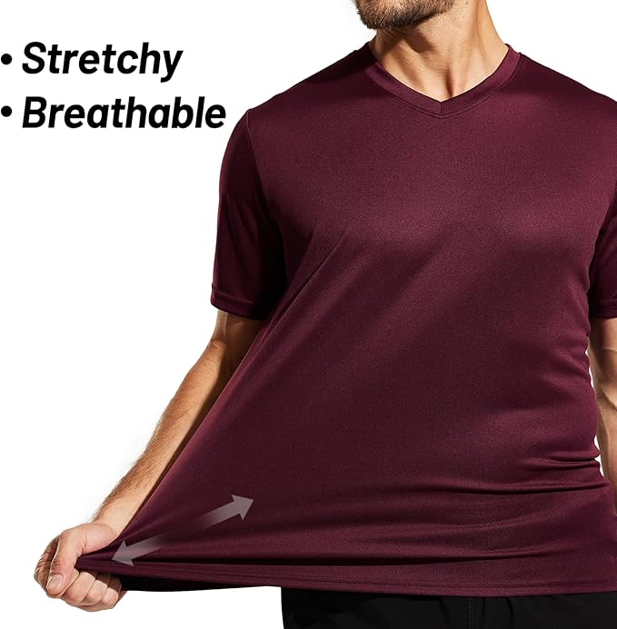 MIER Men's Quick Dry Workout Shirts Moisture Wicking Running Athletic Performance T-Shirts Recycled Polyester Top Tee-StrideForce Fitness