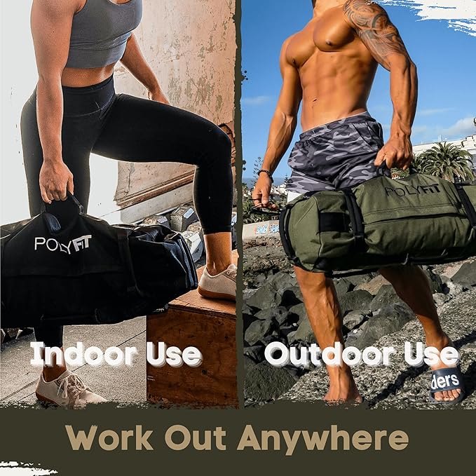 Polyfit Classic Sandbag - Heavy Duty Workout Sandbag for Fitness with 8 Gripping Handles for Sand Bag Weight Training - Multiple Colors & Sizes-StrideForce Fitness
