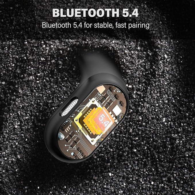 Open Ear Headphones, Bluetooth 5.4 Headphones Sports, Premium Sound with HD Mic Wireless Earbuds, 48H Playtime LED Power Display Ear Buds, IPX7 Lightweight Comfort Earphones for Running, Working-StrideForce Fitness