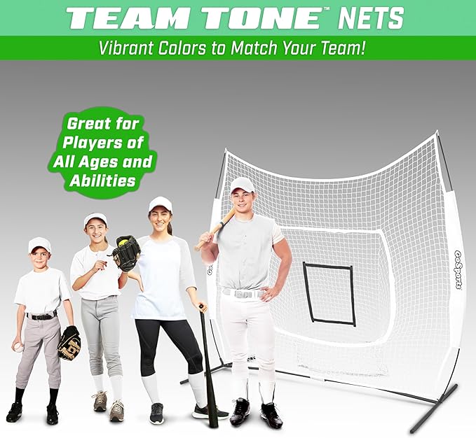 GoSportsGoSports Team Tone 7' x 7' Baseball & Softball Practice Hitting & Pitching Nets in Team Colors-StrideForce Fitness