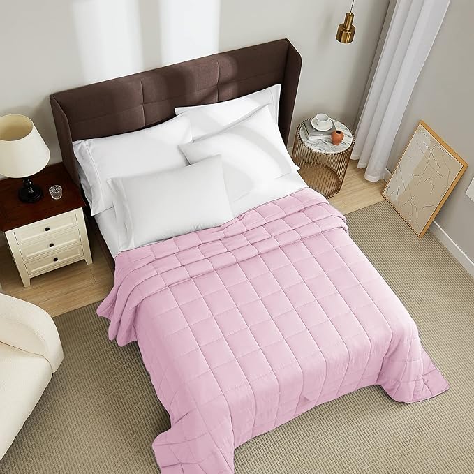 L'AGRATY Weighted Blanket - 80"x87" 20lbs Cooling Breathable Heavy Blanket Microfiber Material with Glass Beads Big Blanket for Adult All-Season Summer Fall Winter Soft Thick Comfort Blanket-StrideForce Fitness