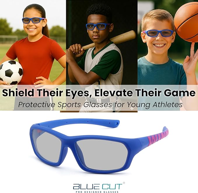 BLUE CUT Sports Protection Goggles, Photochromic Lenses Safety Glasses for Basketball, Pickleball and Outdoor Sports-StrideForce Fitness