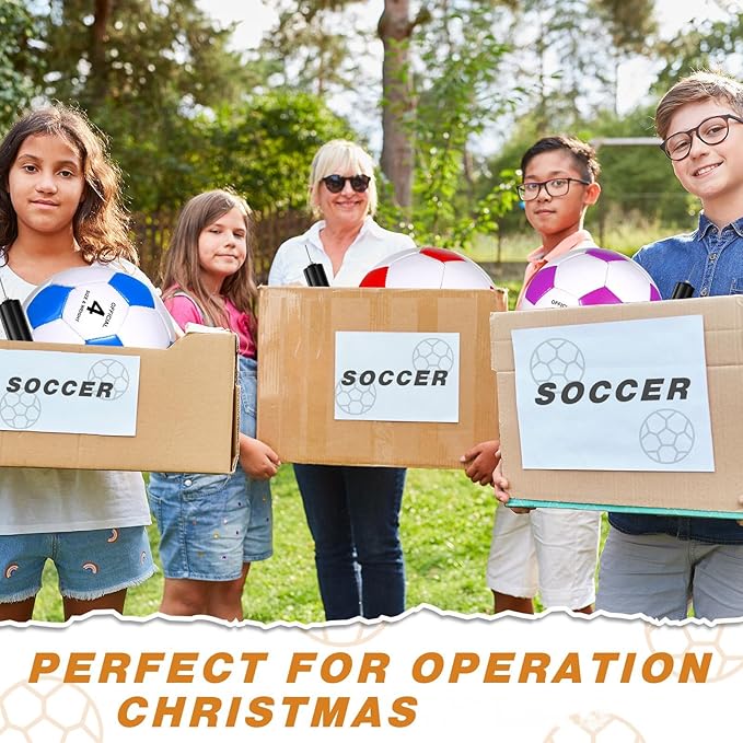 Sotiff 24 Pcs Size 5/4 Soccer Ball Bulk with 24 Pump Deflated Soccer Balls for Kids Teen Football Bulk for Game Training School Team Sports Adults Player Practice Outdoor-StrideForce Fitness