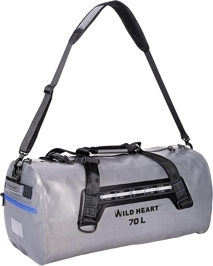 WILD HEART Waterproof Dry Duffel Bag Airtight TPU Dry Bag for Motorcycle, Kayaking, Rafting, Skiing, Travel, Hiking, Camping…-StrideForce Fitness