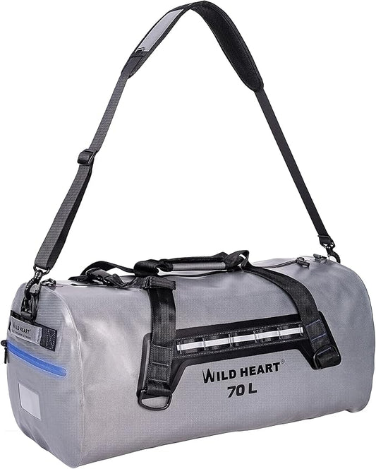 WILD HEART Waterproof Dry Duffel Bag Airtight TPU Dry Bag for Motorcycle, Kayaking, Rafting, Skiing, Travel, Hiking, Camping…-StrideForce Fitness