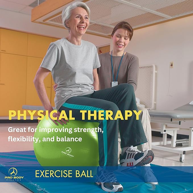 ProBody Pilates Yoga Ball - Fresh Colors Exercise Ball for Stability, Pregnancy, Workout & Physical Therapy-StrideForce Fitness