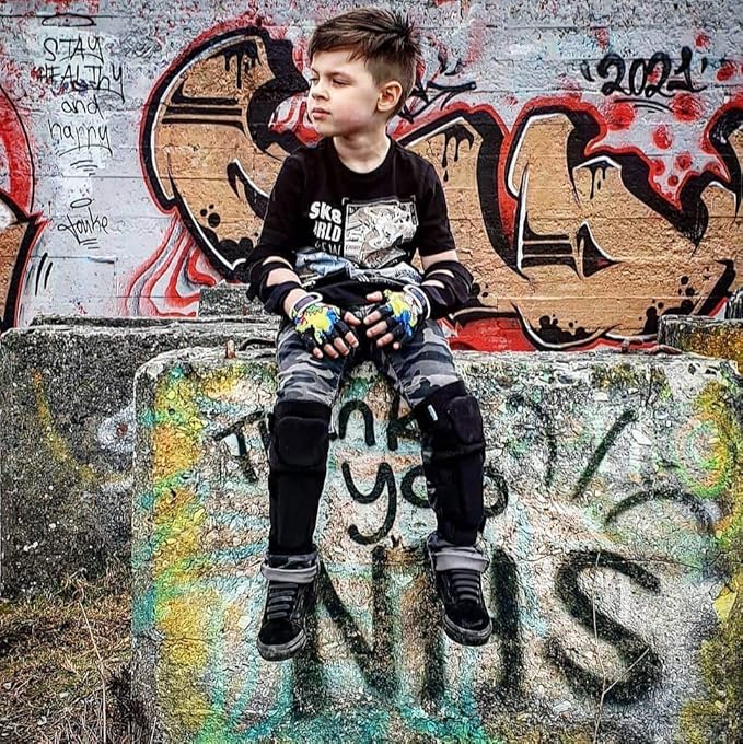 Soft-Style Kids Knee and Elbow Pads with Bike Gloves, Flexible Impact-Resistant Gear for Ages 2-11, Designed for Balance Bikes, Roller-Skating, and Skateboarding-StrideForce Fitness