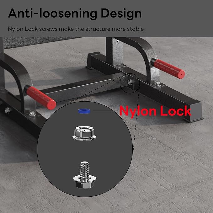 SogesPower Power Tower Pull Up Bar Station Multi-Function Pull Up Bar Stand for Home Gym, Adjustable Height Pull Up Dip Station Dip Bar Strength Training Fitness Equipment,Up to 500LBS-StrideForce Fitness