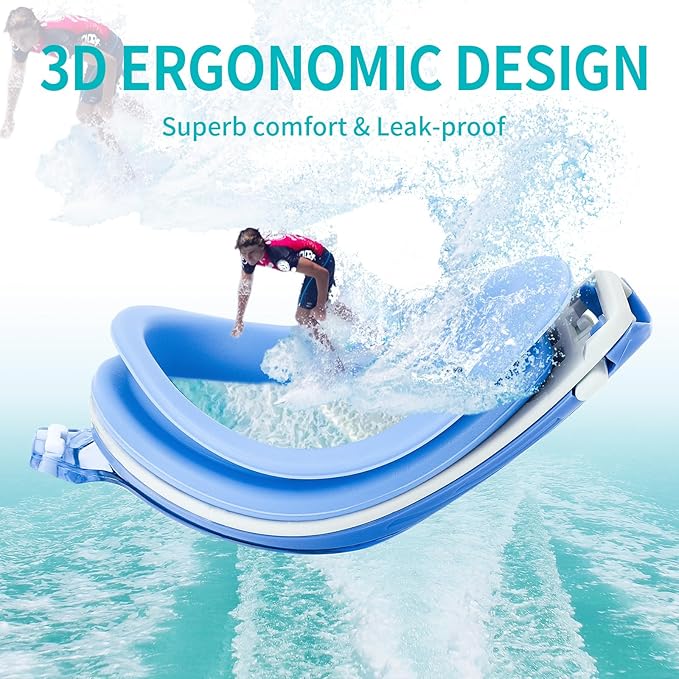 Nearsighted Swim Goggles, Shortsighted Optical Swimming Goggles No Leaking Anti Fog UV Protection for Adult Men Women-StrideForce Fitness