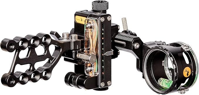 Trophy Ridge React One Pro Bow Sight - Accuracy up to 100 Yards, Tool Less Windage and Elevation Adjustability, 2nd/3rd Axis Leveling, Adjustable Click Light-StrideForce Fitness