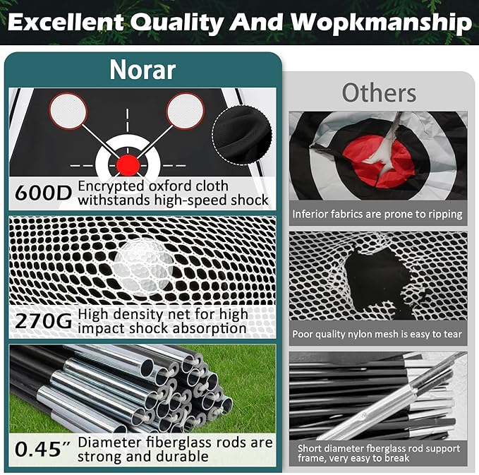 Golf Net,10x7FT with Golf Practice Mat,Hitting Aid Nets for Backyard Driving Chipping Training Swing with Target Outdoor or Indoor–Gifts for Men/Dad/Him-StrideForce Fitness