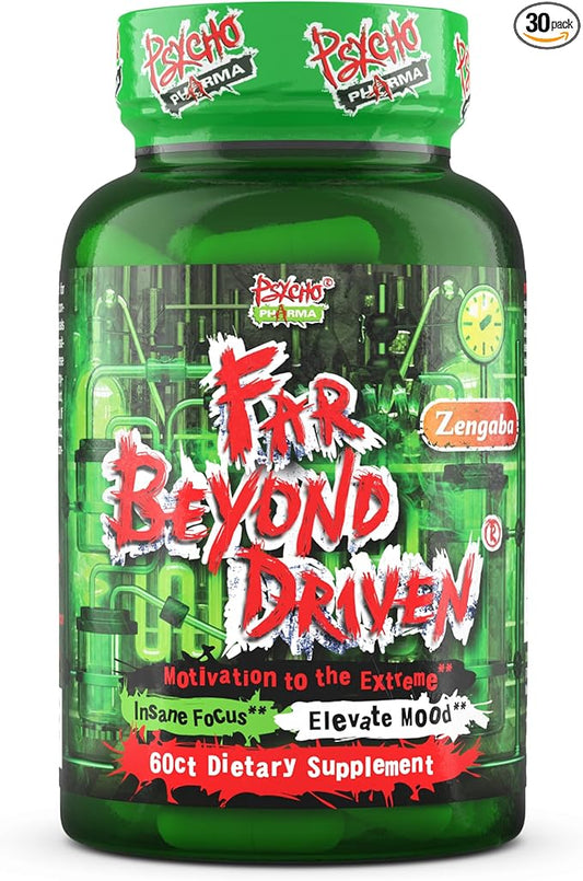 Psycho Pharma Far Beyond Driven, for Increased Energy to Burn with Improved Focus, Positive Mood.-StrideForce Fitness