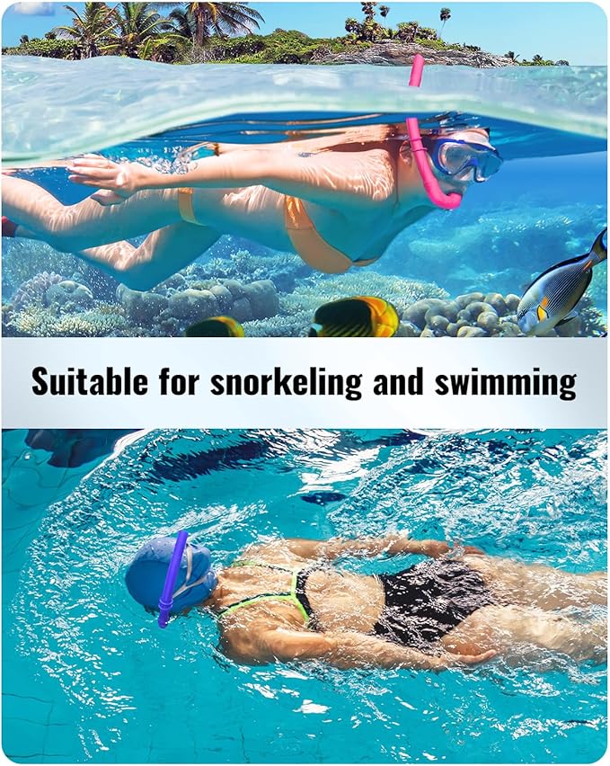 W WSTOO Adults Diving Snorkel Breathing Tube Silicone Flexible Foldable Snorkel Anti-Drop for Freediving Swim Training,Diving and Scuba Diving,Easy to Carry for Travel-StrideForce Fitness