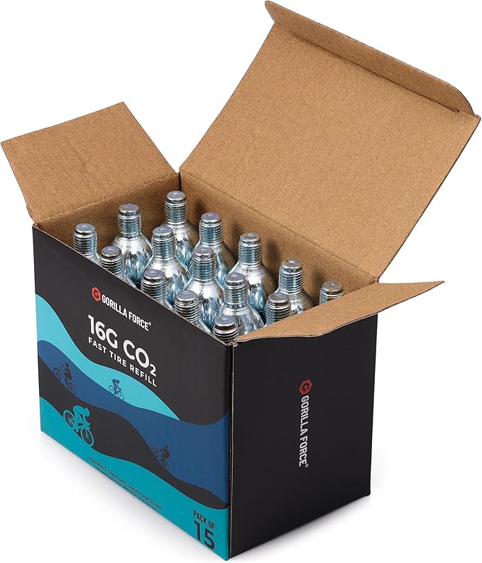 Threaded CO2 Cartridges, 16g for Bike Tire Inflators-StrideForce Fitness
