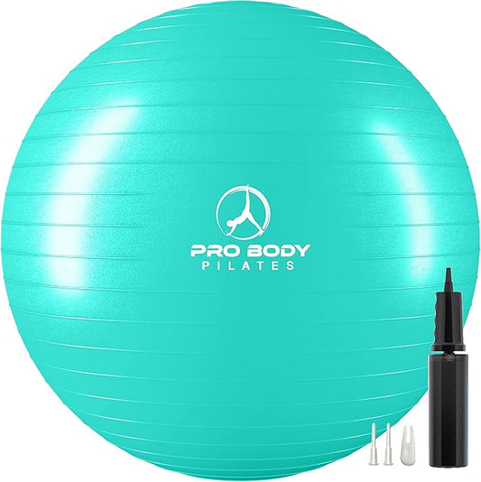 ProBody Pilates Yoga Ball - Fresh Colors Exercise Ball for Stability, Pregnancy, Workout & Physical Therapy-StrideForce Fitness