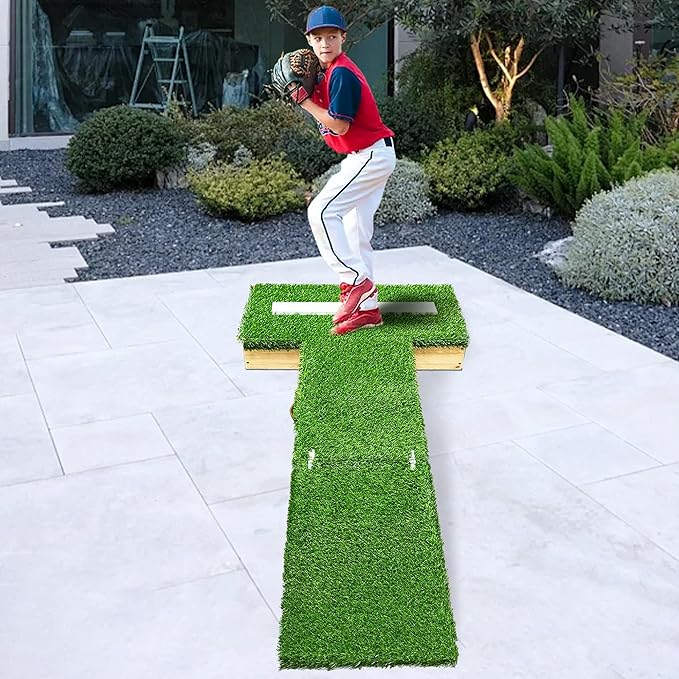 PROLEE Pitching Mound, 6.5 Inch Pitchers Mound with Antifade Turf, Pitching Mounds for Baseball, Portable Design with Easy Carrying-StrideForce Fitness