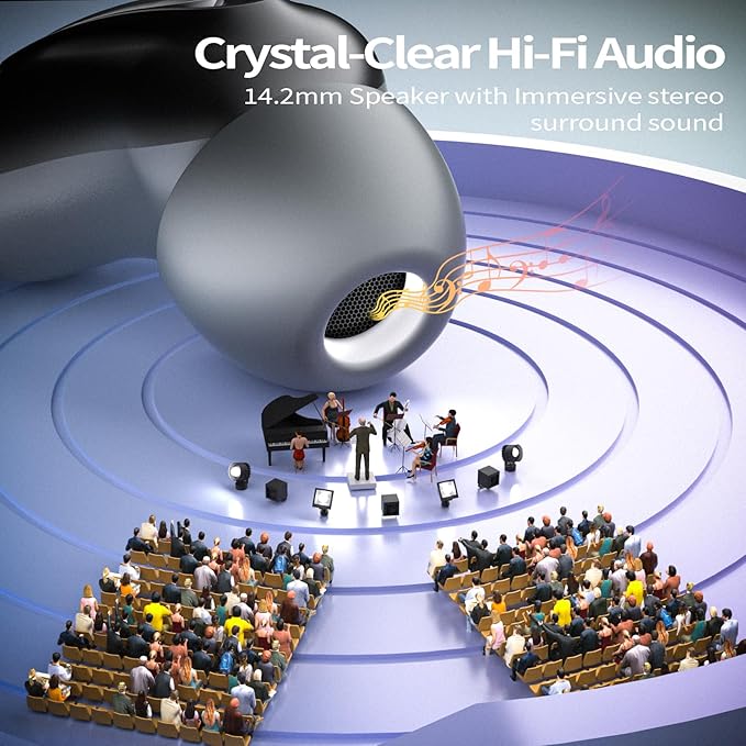 Sleep Earbuds, Mini ANC Wireless Earbuds Bluetooth 5.4 Headphones Deep Bass Stereo, 48H Playtime Ear Buds, 4 ENC Noise Cancelling Mic, In Ear IP7 Waterproof Earphones for Side Sleepers,Touch Control-StrideForce Fitness