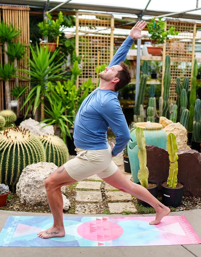 YOGA DESIGN LAB | The Combo Yoga Mat | 2-in-1 Mat+Towel | Eco Luxury | Ideal for Hot Yoga, Power, Bikram, Ashtanga, Sweat | Studio Quality | Includes Carrying Strap!-StrideForce Fitness