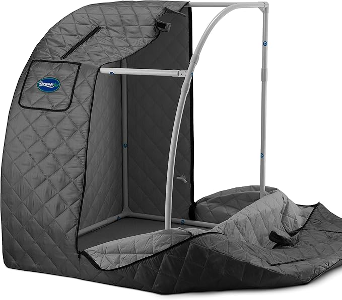 Durasage Lightweight Portable Personal Steam Sauna Spa - 800W Steam Generator, 60-Min Timer, Zippered Access, Single Front Pocket, Foldable Frame & Chair - Indoor Use, at-Home Relaxation Kit-StrideForce Fitness