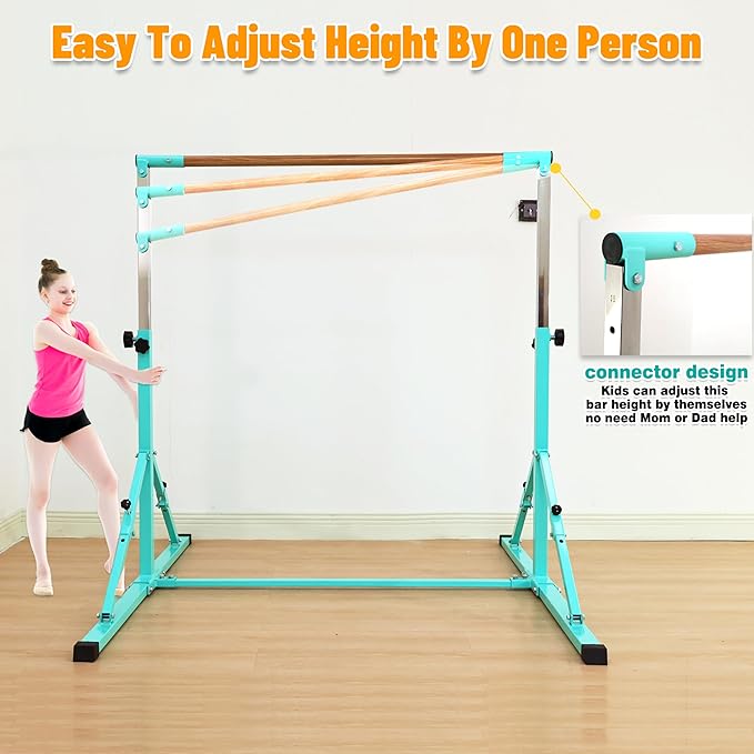 4FT/5FT Gymnastic Bar Set Gymnastics Horizontal Bar Gymnastics Kip Bar for Kids Home Use-StrideForce Fitness