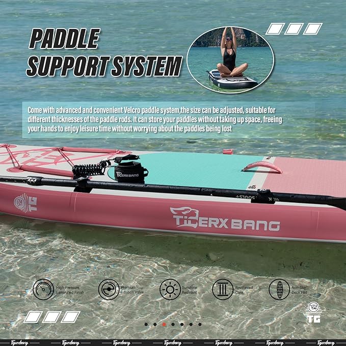 Inflatable Paddle Board with Premium SUP Board Accessories, Allround Paddle Boards for Adults/Kids,Stand Up Paddle Board Defender Collection-StrideForce Fitness