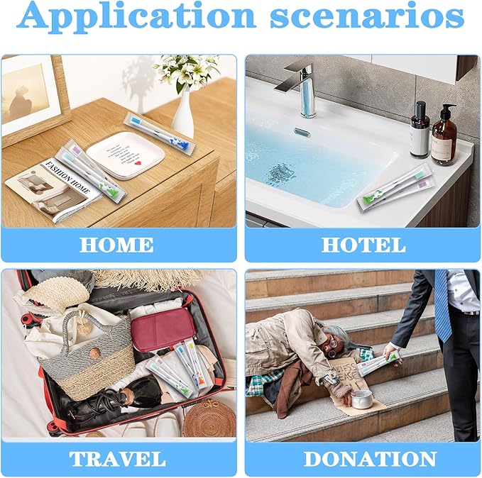 100 Pack Kids Toothbrush Bulk Soft Bristles Toddler Toothbrush with Suction Cup, Lovely Includes Travel Covers, Individually Wrapped Toothbrushes for Kid Home School Daycare Camp (Panda)