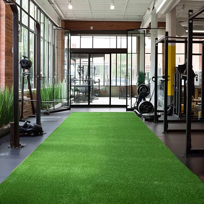 Yescom Sports Sled Strips Turf Gym Turf Flooring 50'x3'(150 Sq.Ft) 1.38" H for Weight Sled Push Gym Equipment Outdoor Indoor Use-StrideForce Fitness