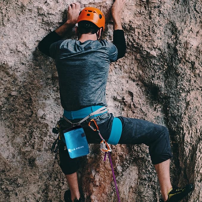 SEPEAK UIAA 30kN Climbing Carabiner Clips, Professional Heavy Duty Twist Locking Carabiners for Climbing,Mountaineering, Rappelling, Camping, Hiking, Swings, Large D Ring Hooks-StrideForce Fitness