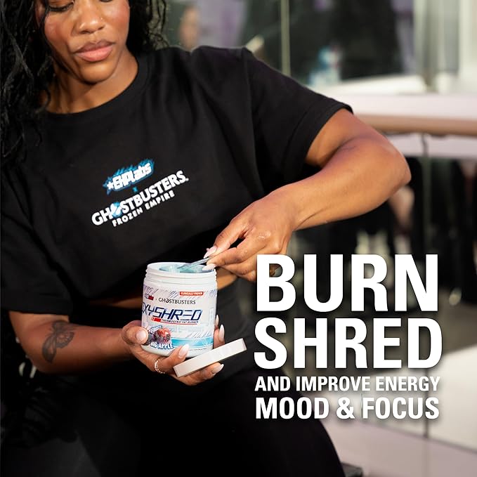 EHP Labs x Ghostbusters OxyShred Pre Workout Powder Supplement - Preworkout Powder with Acetyl L Carnitine, Energy Boost Drink - Frosty Big Apple, 60 Servings-StrideForce Fitness