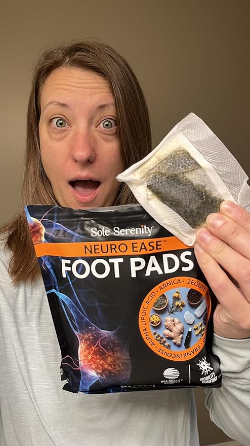 Sole Serenity NeuroEase Foot Pads for Occasional Nerve Discomfort in Hands and Feet - B12, Alpha Lipoic Acid, Magnesium, Frankincense and Zeolite for Relaxation, Back, Hand, Leg and Foot Comfort-StrideForce Fitness