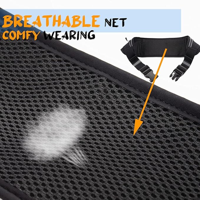 USHAKE Slim Running Belt, Workout Fanny Pack for Men Women,Exercise Waist Pack for Apple iPhone Holder, Runner Belt for Running Walking Cycling Camping Gym-StrideForce Fitness