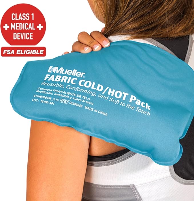 MUELLER Sports Medicine Reusable Fabric Cold & Hot Pack, Ice Pack for Injuries and Pain Relief, Blue-StrideForce Fitness