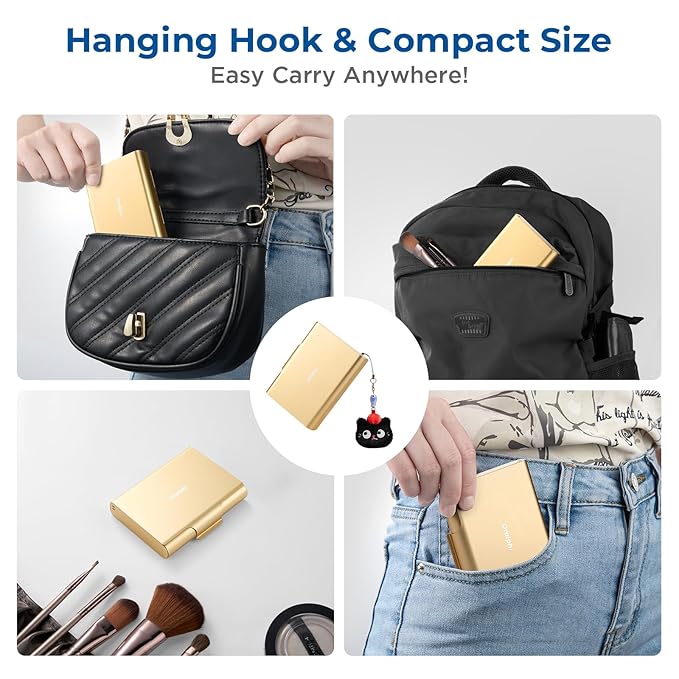 Aluminum Retainer Case for Invisalign Aligners, Partial Mouth Guard Case Denture Retainer Container Case Holder with Vent Holes, Slim Orthodontic Aligner Case for Traveling-1 Pack Gold