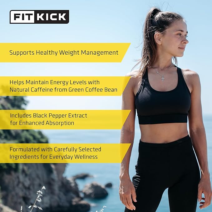 FITKICK CURB'D Capsules, Non-Prescription Over-Eating Control, Energy & Healthy Eating Support - 60 Count-StrideForce Fitness