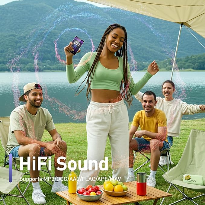 AGPTEK 5'' 128GB MP3 Player with Bluetooth and WiFi, T09 Touch Screen Andriod 13 Music Player with Spotify, Audible, YouTube, Up to 1TB-StrideForce Fitness