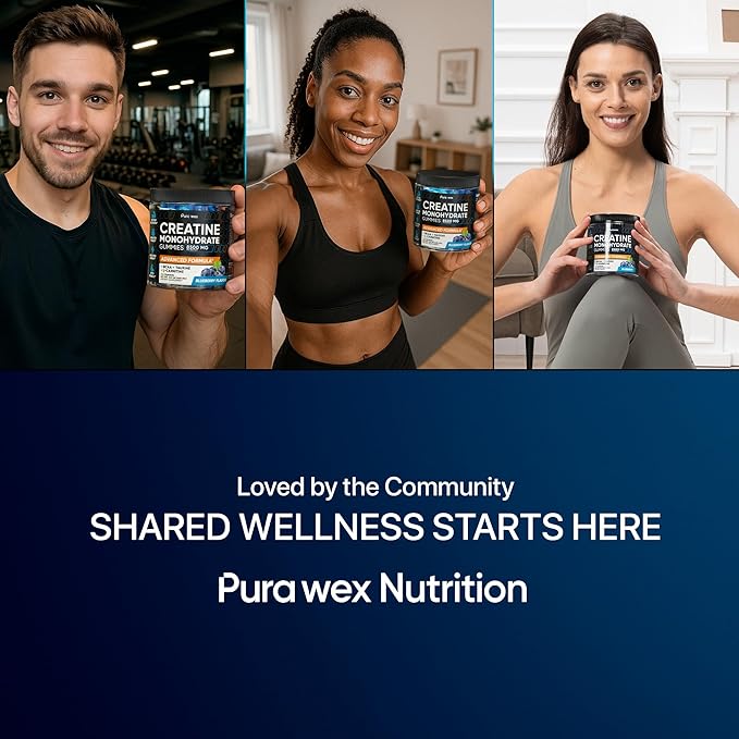 Creatine Monohydrate Gummies 8500mg Complex for Men & Women - Pre Workout Creatine Chews for Muscle Growth, Strength & Energy, Sugar Free, Vegan, Blueberry Flavor - 120 Count-StrideForce Fitness