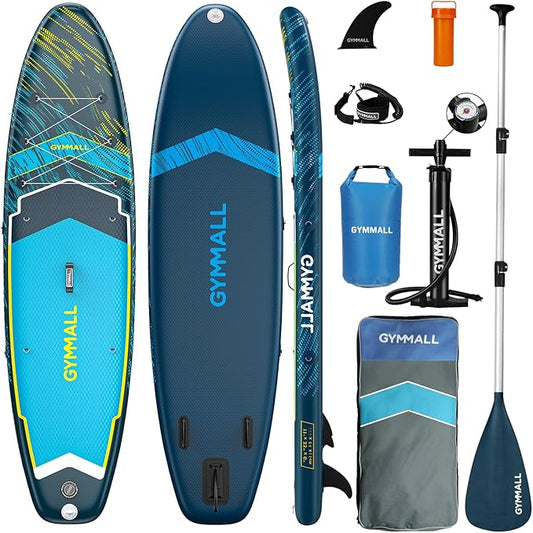 Paddle Board, Inflatable Stand Up SUP Paddle Boards for Adults & Youths of All Skill Levels, Wide & Non-Slip Deck Design Blow Up Paddleboards with Premium Accessories & Storage Bag-StrideForce Fitness