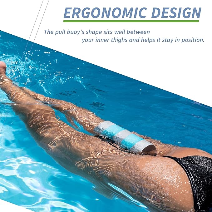 Sunlite Sports EVA 5-Layer Pull Buoy Leg Float - Pool Training Aid, Legs and HIPS Support for Adults, Kids, and Beginners, for Swimming Stroke-StrideForce Fitness