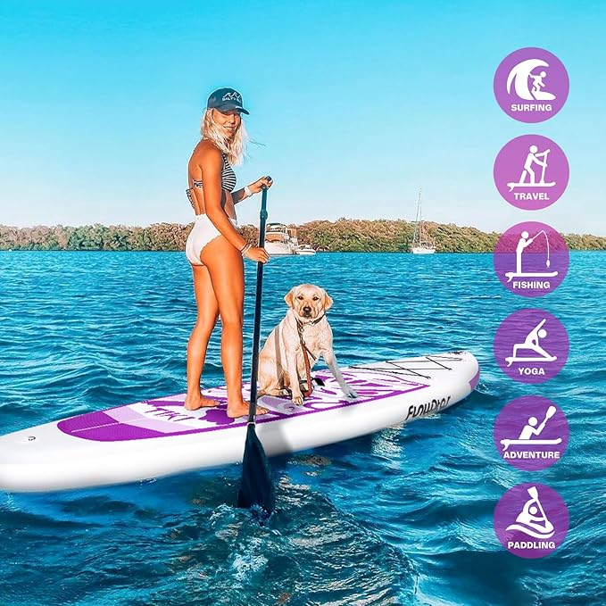 FunWater Inflatable Ultra-Light Stand Up Paddle Board for All Skill Levels with Premium SUP Paddleboard Accessories,Non-Slip Comfort Deck for Youth & Adults-StrideForce Fitness
