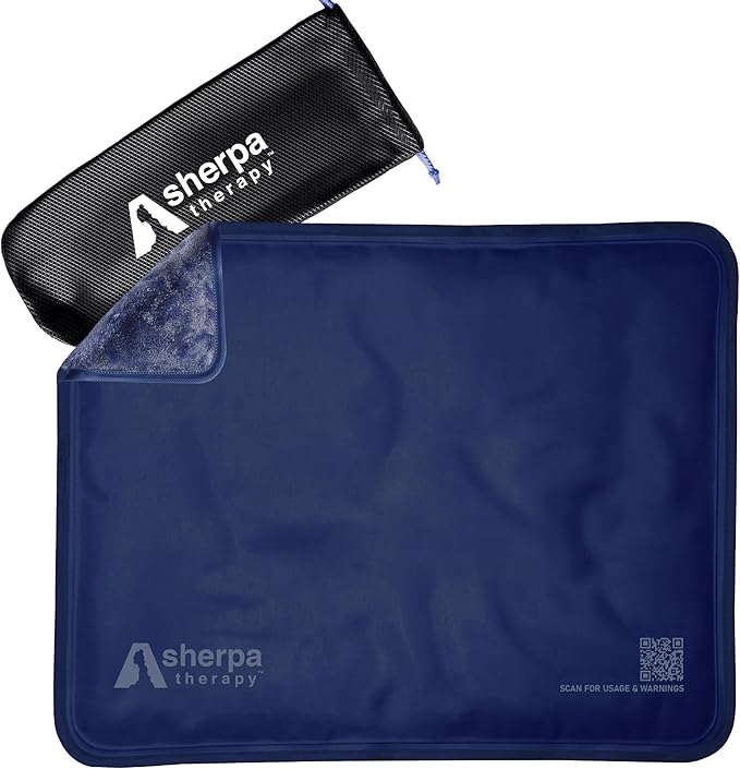 Large Ice Packs for Injuries Reusable - Soft Gel Hot and Cold Packs for Injuries, Hip, Shoulder, Back Pain Relief - 11.5" x 14.5" - Blue-StrideForce Fitness