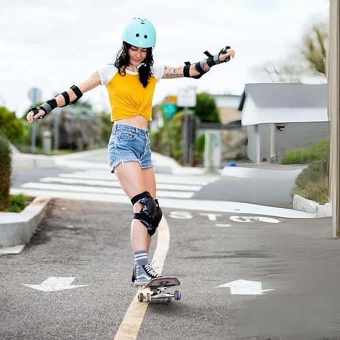 Triple Eight Certified Sweatsaver Helmet for Skateboarding, BMX, Roller Derby, Roller Skating, Inline Skating, Scooter and Bike-StrideForce Fitness