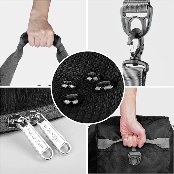 WANDF Foldable Travel Duffel Bag 60-120L Duffle Carry on for Women and Men-StrideForce Fitness